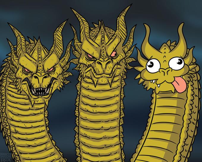 Three-Headed Dragon meme template