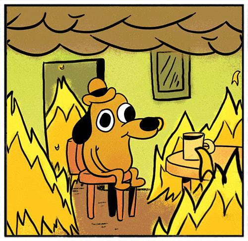 This is Fine meme template