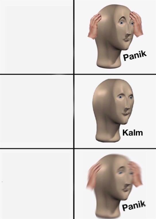 Blank Panik Kalm Panik meme template
